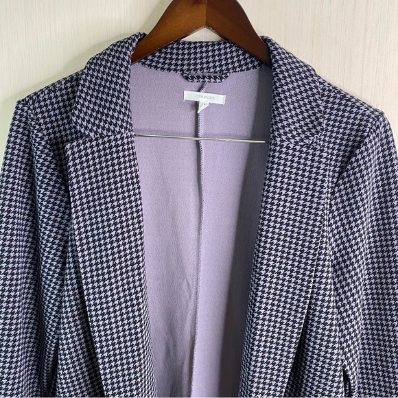 Maurices Women's Purple Houndstooth Open Front Blazer Jacket Large - Picture 4 of 7